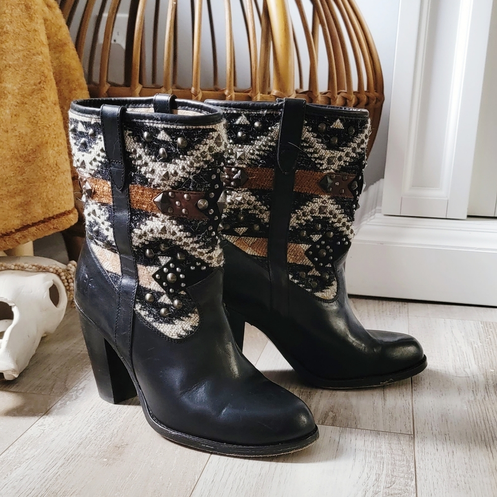 Frye Navajo Jenny Studded Heeled Boots - Picture 5 of 16